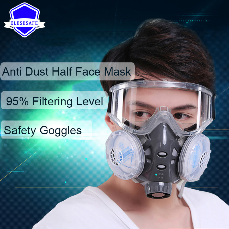 Woodworking Respirator - 새로운 방진 마스크 ​​전면 호흡기 듀얼