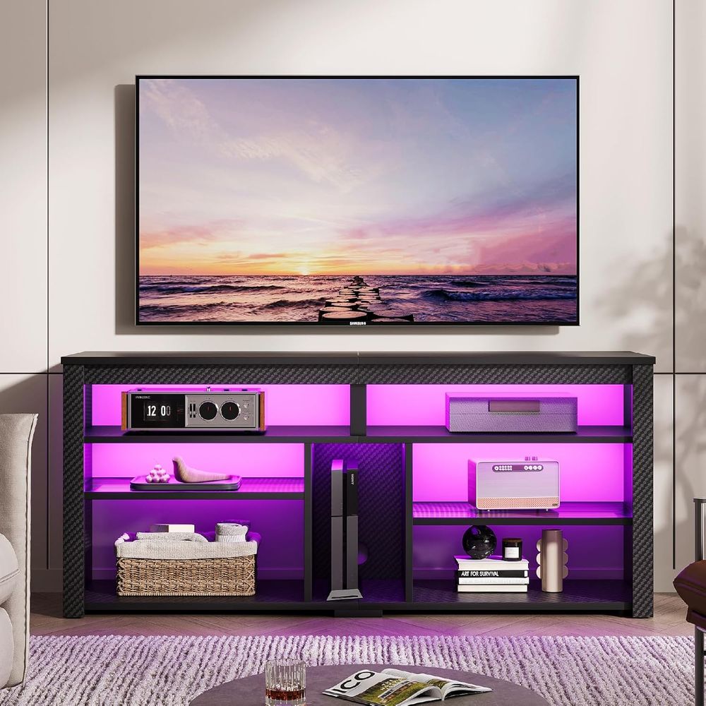 Woodworking Tv - LED 높이 조절 TV 스탠드, 엔터테인먼트