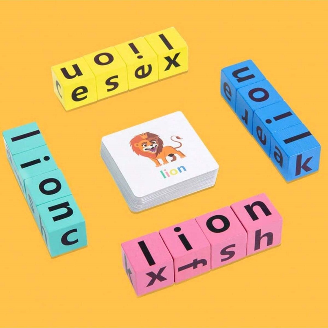 Woodworking Kids Toys - 어린이 알파벳 철자 보드 게임, 16개의