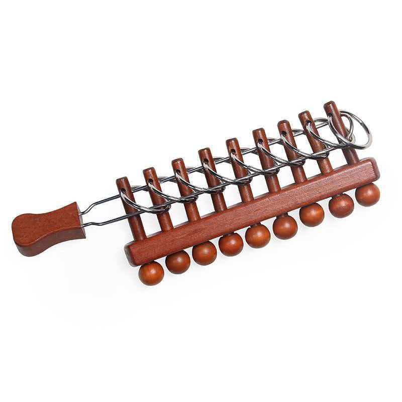 Woodworking Kids Toys - 고전 중국식 아홉 링 퍼즐 성인