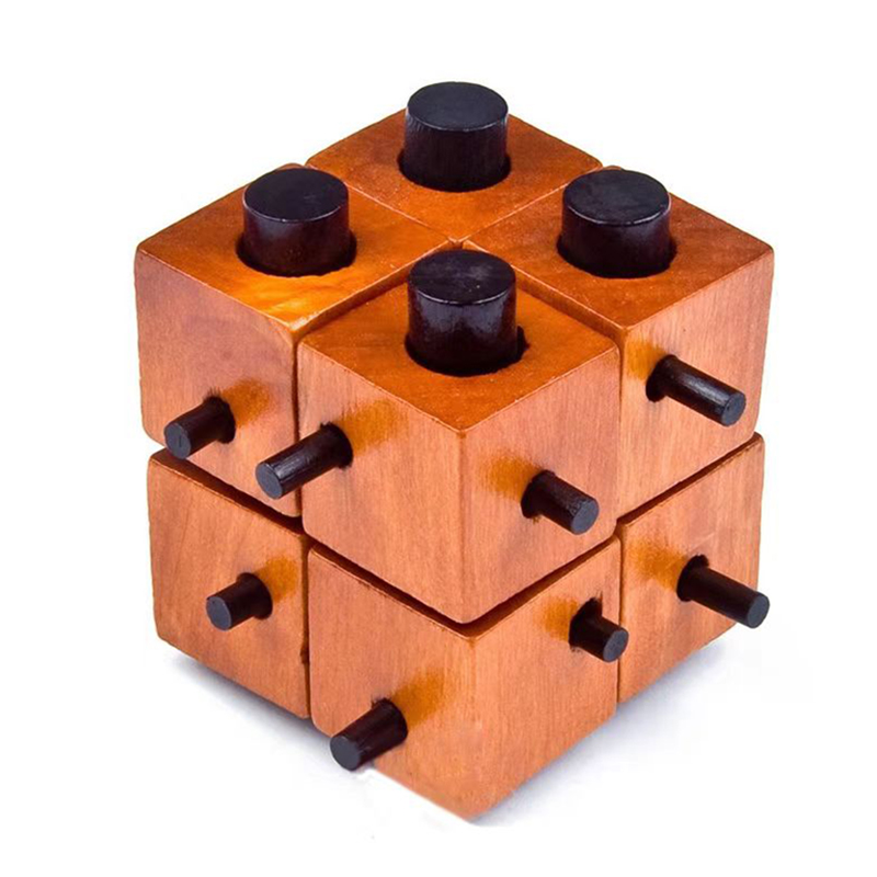 Woodworking Kids Toys - 나무로 만든 두뇌 티저 퍼즐, 인터록