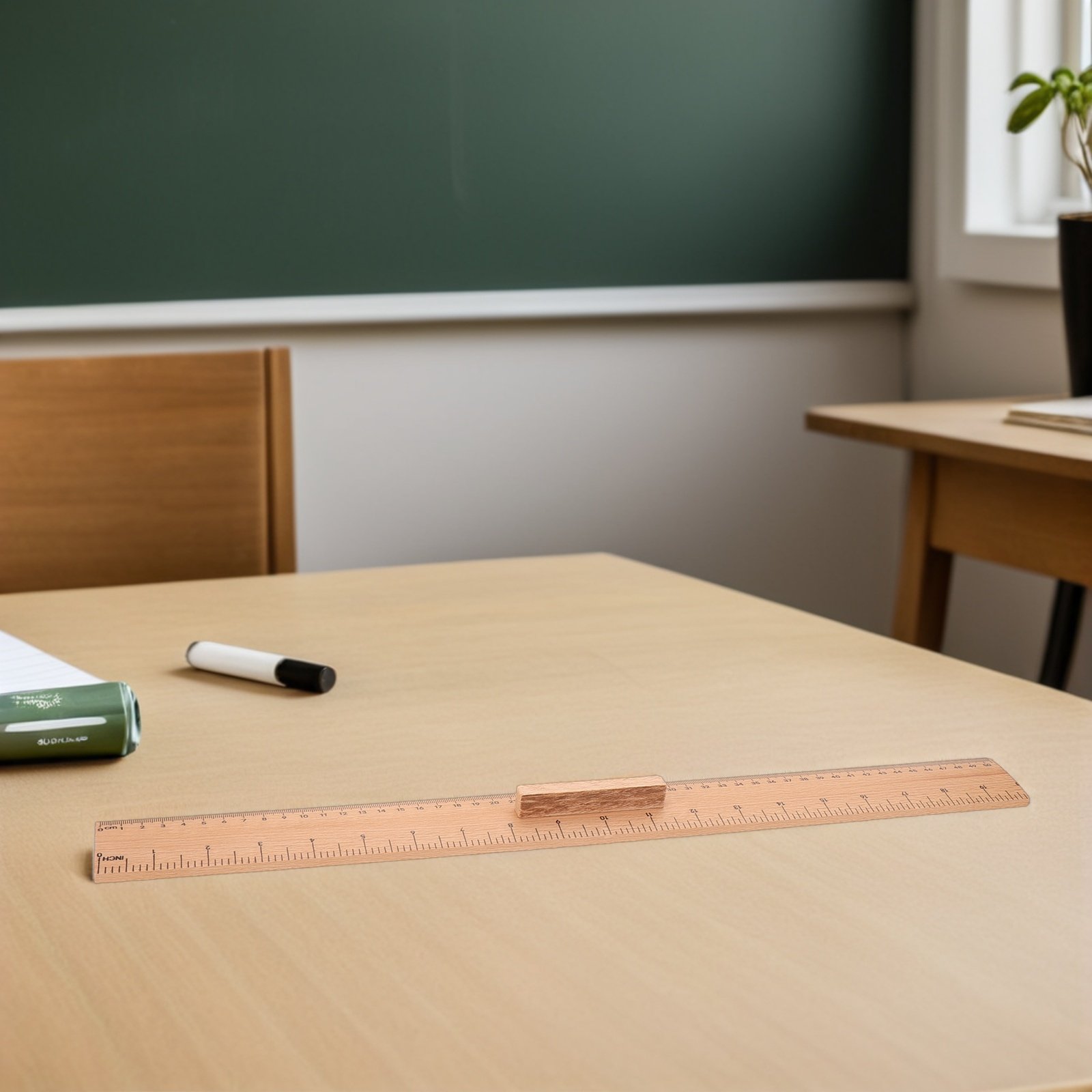 Woodworking Teacher - 2Pcs 나무 측정 자 50Cm 교사용