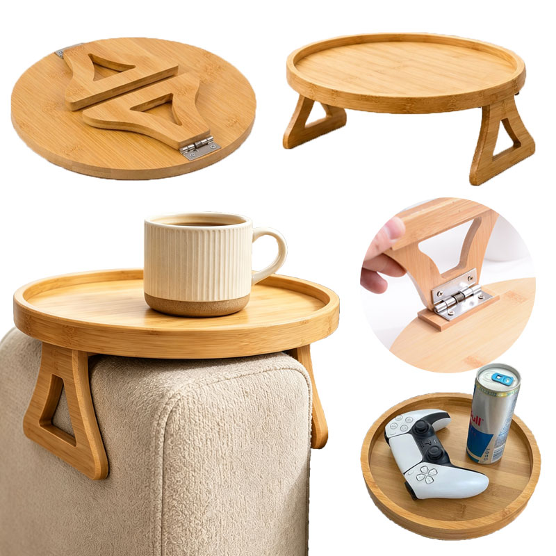 Woodworking Tv - 1/2개 소파 트레이 테이블 소파 팔걸이