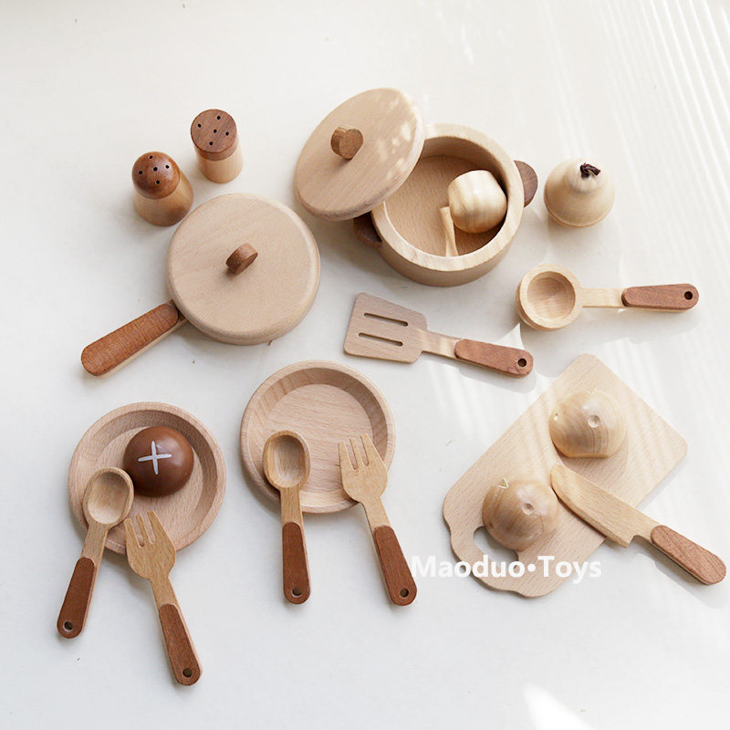 Woodworking Kids Toys - 마오두오 토이즈 너도밤나무 어린이 주방 놀이세트