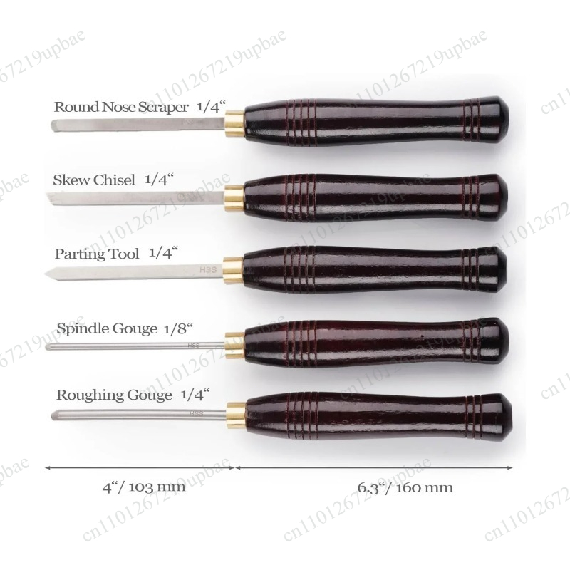 Wood Chisel Set - 5피스 HSS 선반 치즐 세트 고속강