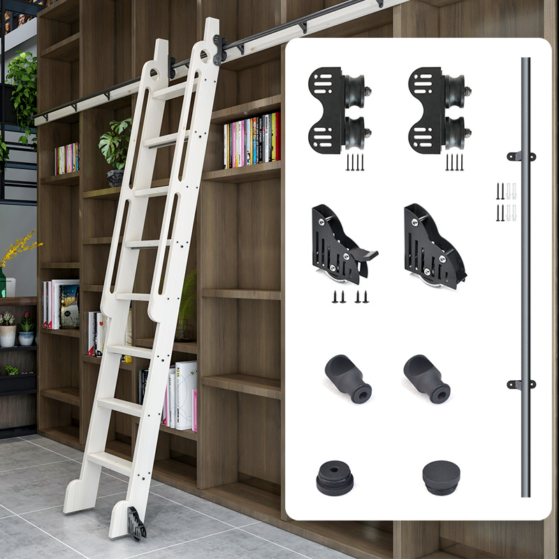 Woodworking Lofts - 롤링 라이브러리 사다리 하드웨어 19.8ft(600cm) 슬라이딩