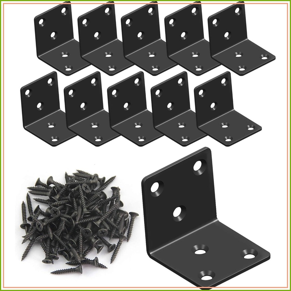 고강도 L자형 선반 브래킷, 블랙 스틸 코너 브레이스, - Woodworking Images Free 리뷰 및 가격
