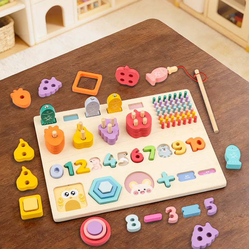 나무 다기능 로그리즘 보드, 색상, 모양, 인지 매칭, - Woodworking Kids Toys 리뷰 및 가격