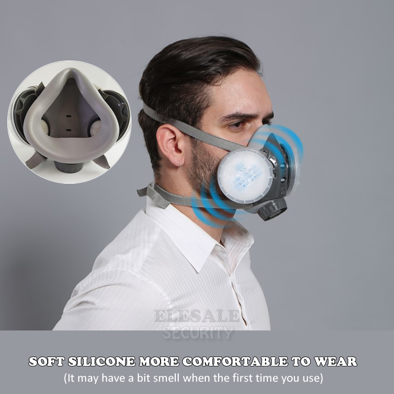 새로운 방진 마스크 ​​전면 호흡기 듀얼 4 레이어 필 - Woodworking Respirator 리뷰 및 가격