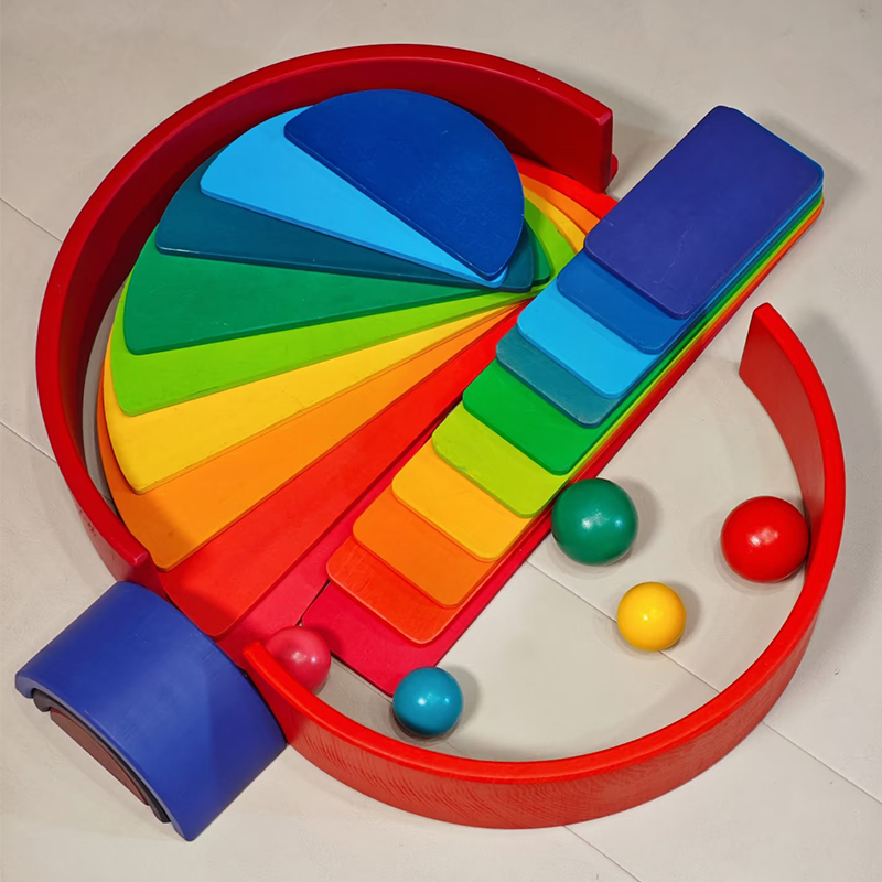 나무 무지개 블록 다채로운 스태킹 빌딩 블록 어린이 개 - Woodworking Kids Toys 리뷰 및 가격
