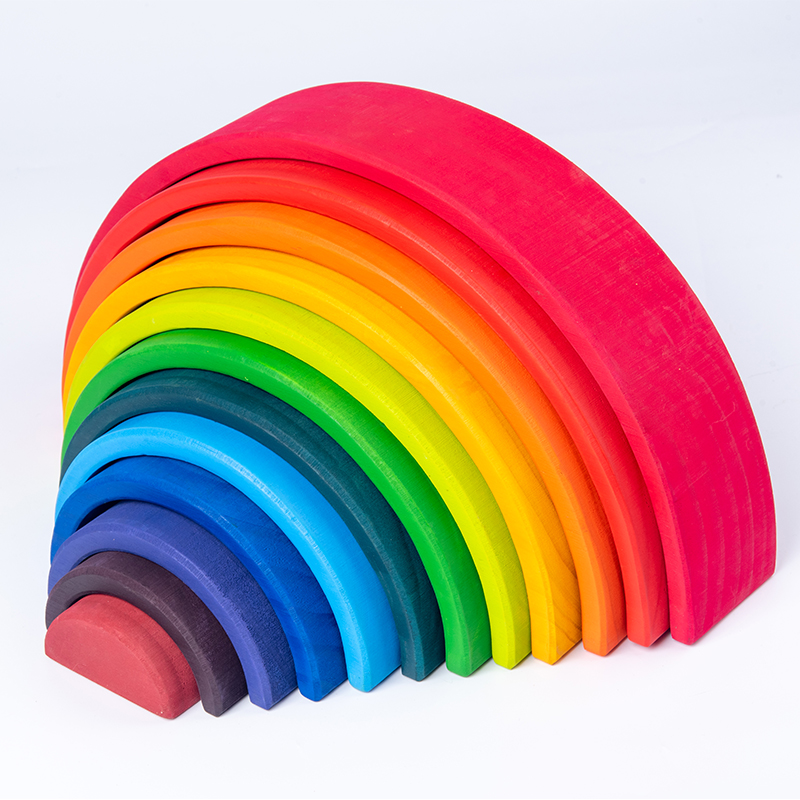 나무 무지개 블록 다채로운 스태킹 빌딩 블록 어린이 개 - Woodworking Kids Toys 리뷰 및 가격