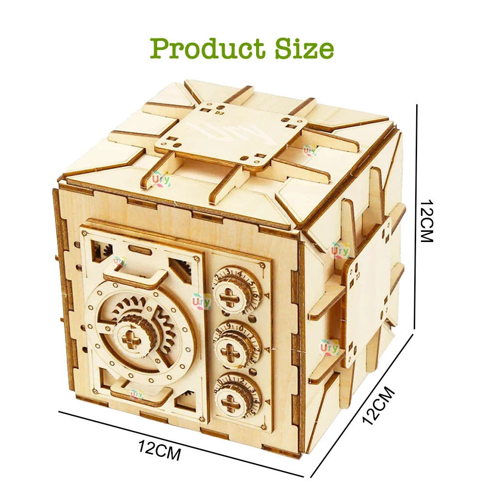 URY 3D 나무 퍼즐 암호 보물 돈 상자 돼지 저금통 - Woodworking Tv 리뷰 및 가격