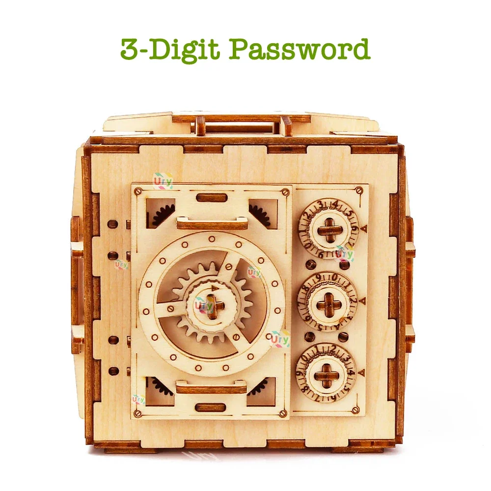 URY 3D 나무 퍼즐 암호 보물 돈 상자 돼지 저금통 - Woodworking Tv 리뷰 및 가격
