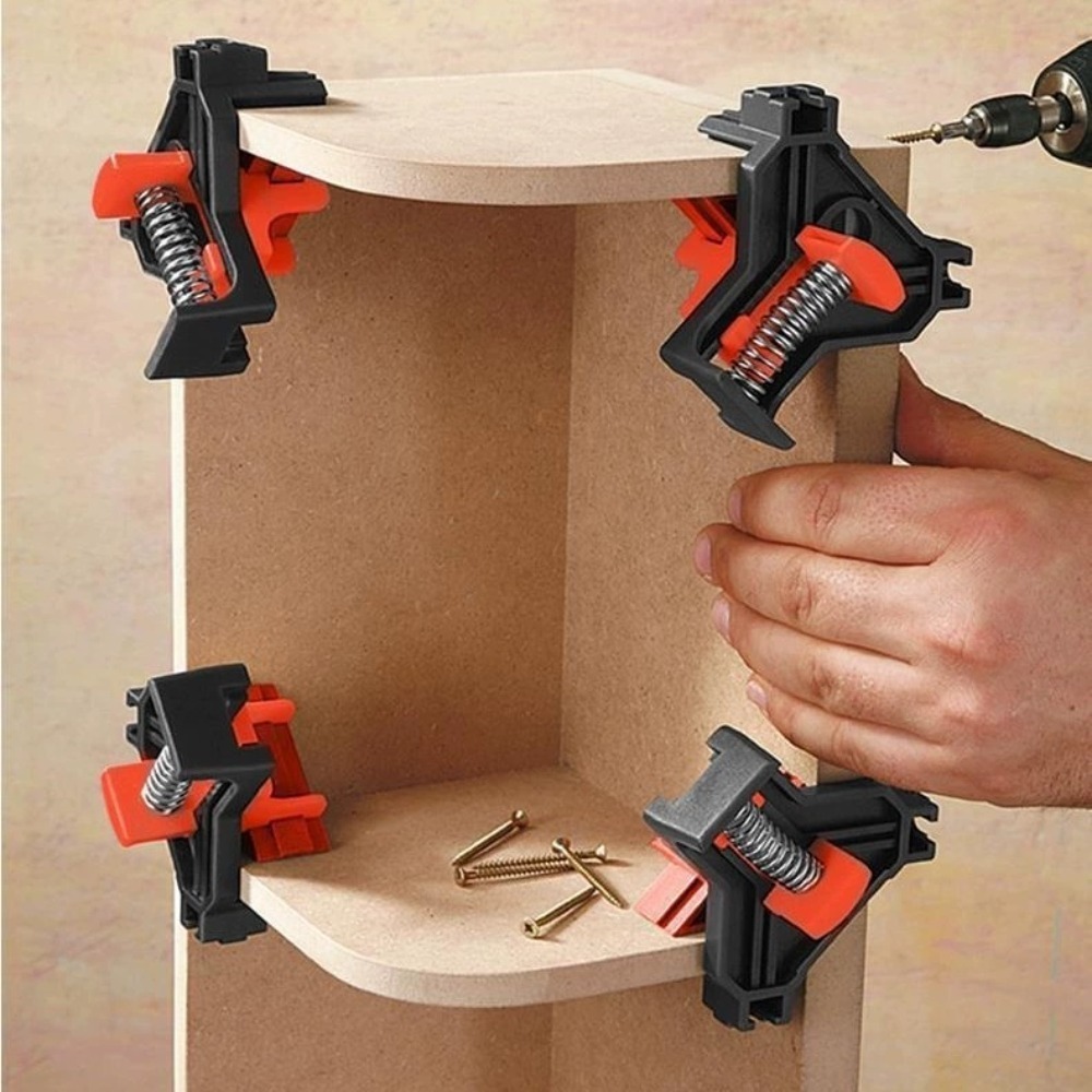 4개 90 °   직각 클램프 고정 클립 액자 코너 클 - Woodworking Hand Tools 리뷰 및 가격