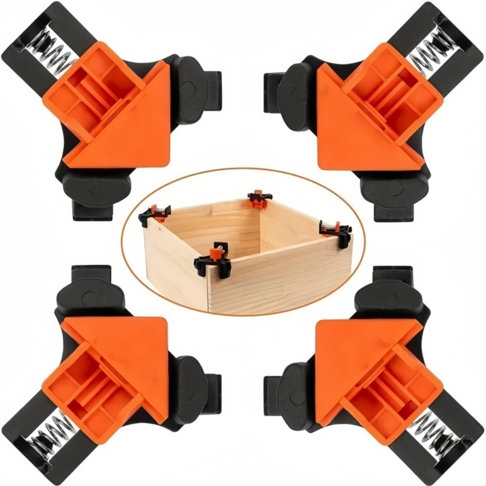 4개 90 °   직각 클램프 고정 클립 액자 코너 클 - Woodworking Hand Tools 리뷰 및 가격