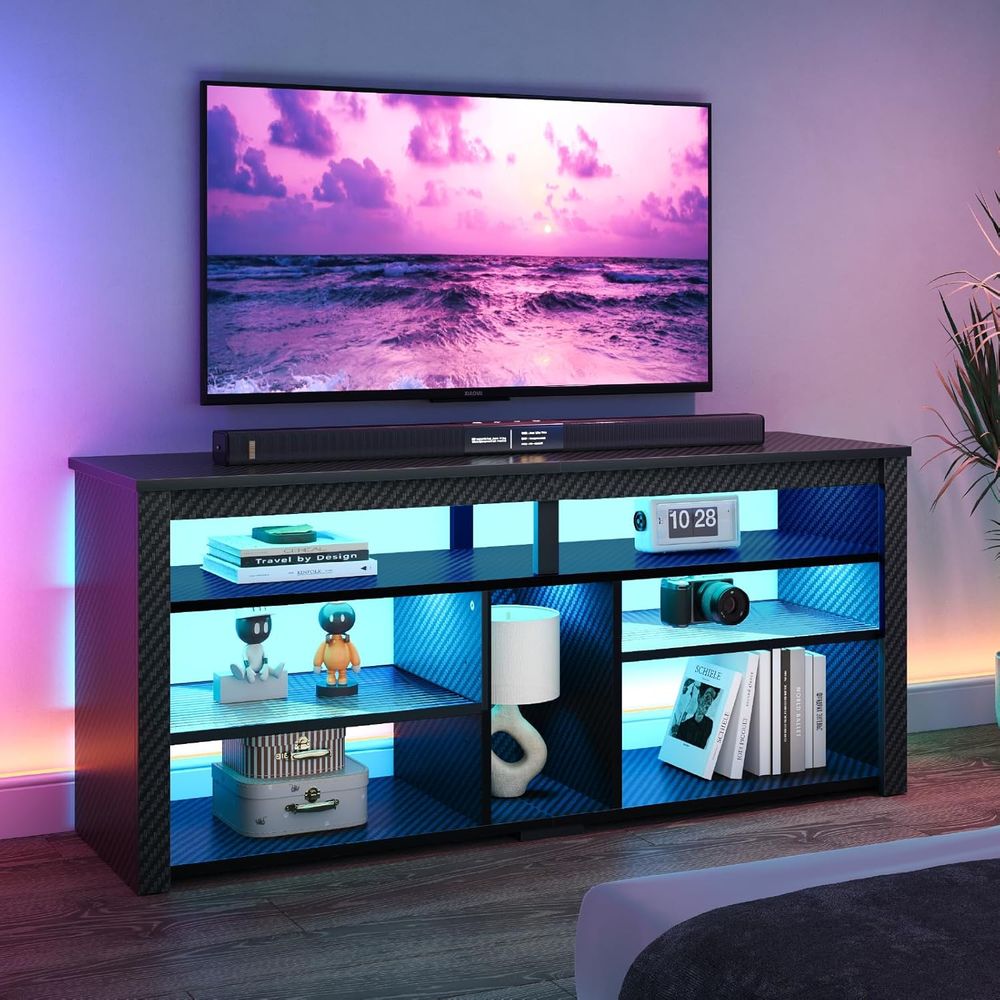 LED 높이 조절 TV 스탠드, 엔터테인먼트 센터 또는 - Woodworking Tv 리뷰 및 가격