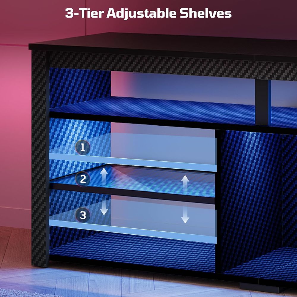 LED 높이 조절 TV 스탠드, 엔터테인먼트 센터 또는 - Woodworking Tv 리뷰 및 가격