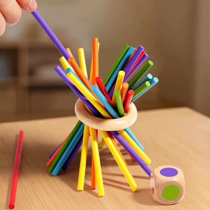 몬테소리 나무 보드 게임 다채로운 막대기 주사위 게임  - Woodworking Kids Toys 리뷰 및 가격