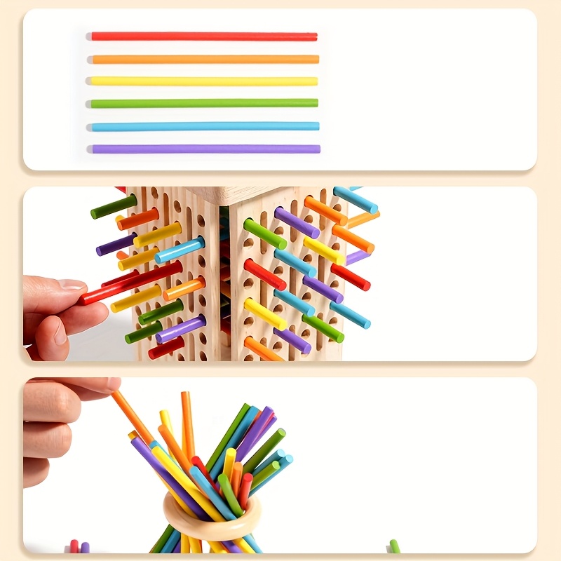 몬테소리 나무 보드 게임 다채로운 막대기 주사위 게임  - Woodworking Kids Toys 리뷰 및 가격