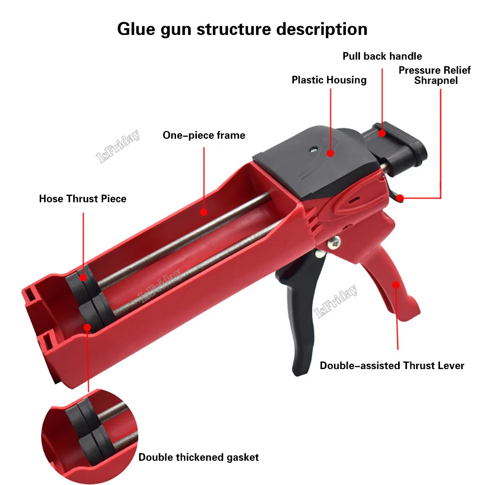 400ml 스틸 이중 구성 카트리지 건 애플리케이터 유 - Woodworking Glue Applicator 리뷰 및 가격