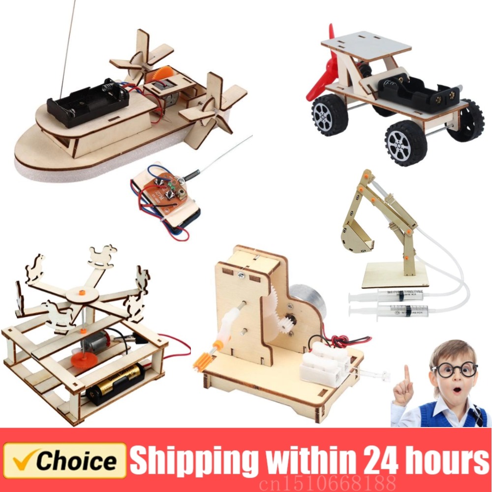 어린이 스템 전기 교육 교육 키트, DIY 보트 모델, - Woodworking Kids Toys 리뷰 및 가격