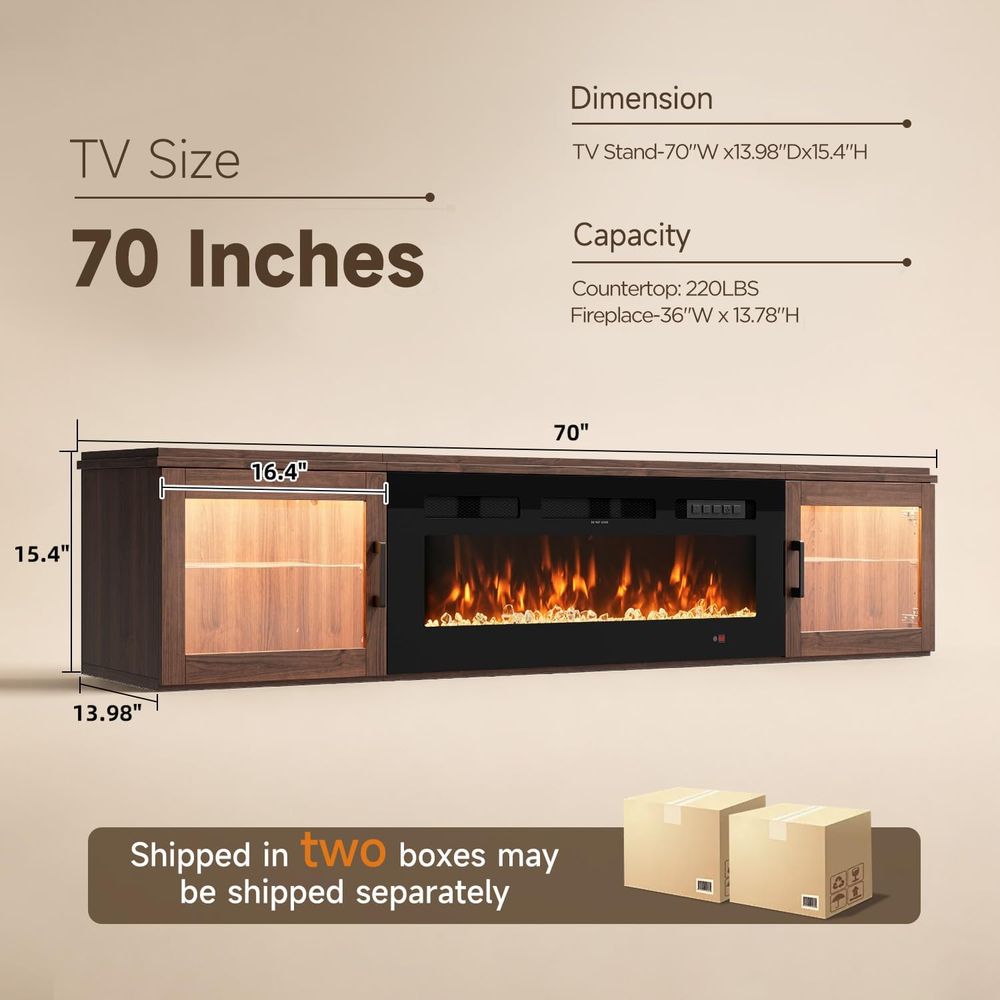70인치 플로팅 TV 스탠드(벽난로 포함), 최대 80 - Woodworking Tv 리뷰 및 가격