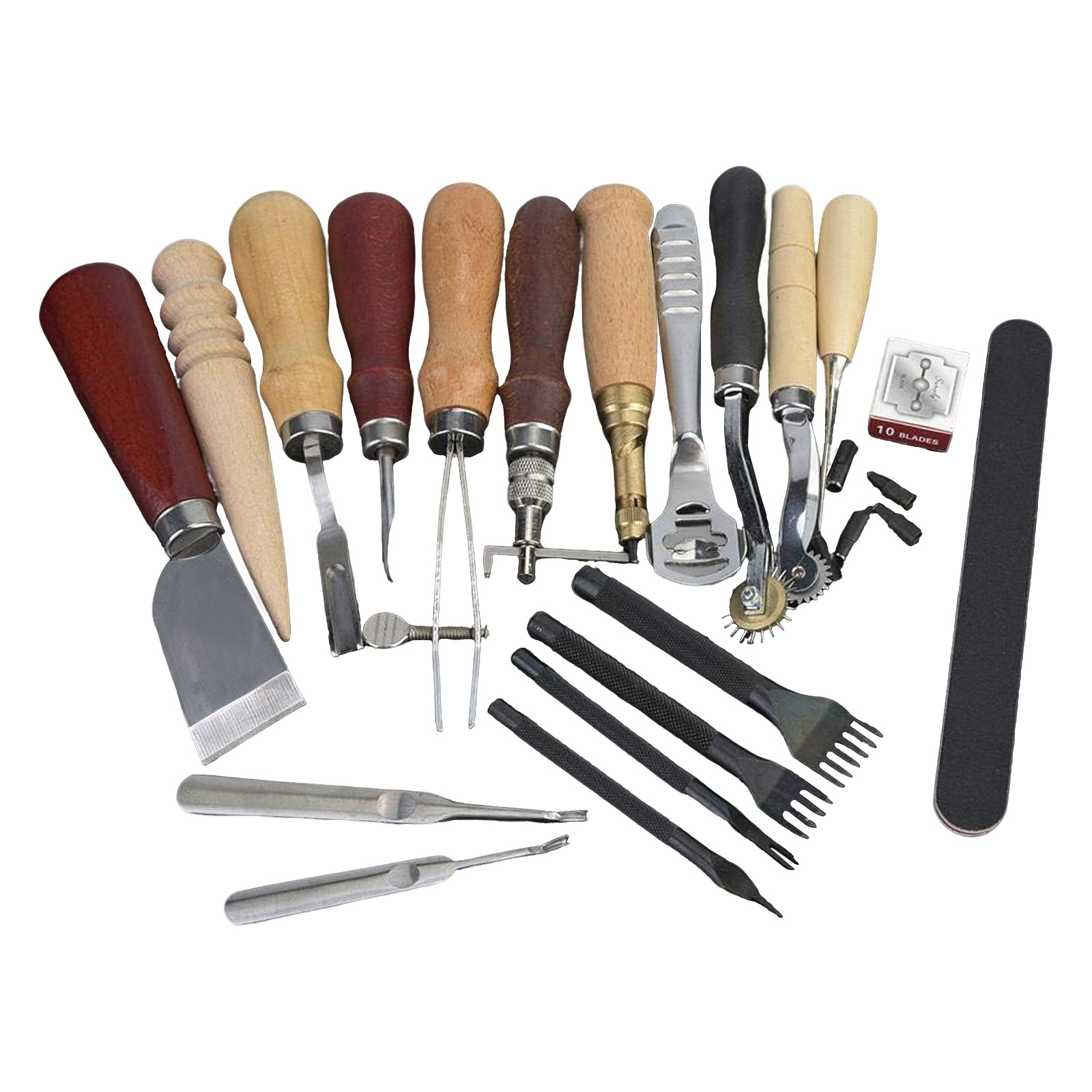 가죽 공예 도구 세트, 19종 가죽 공예 키트 (바느질 - Woodworking Edge Trimmer 리뷰 및 가격