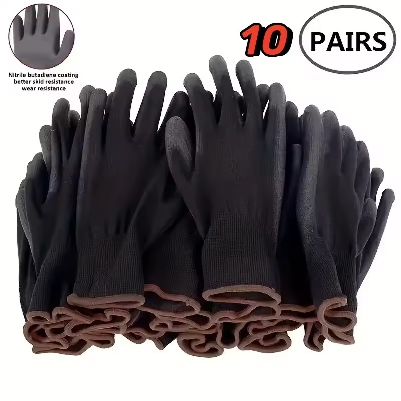 내구성이 뛰어난 안전 장갑 10쌍 - 미끄럼 방지, 내 - Woodworking Gloves 리뷰 및 가격