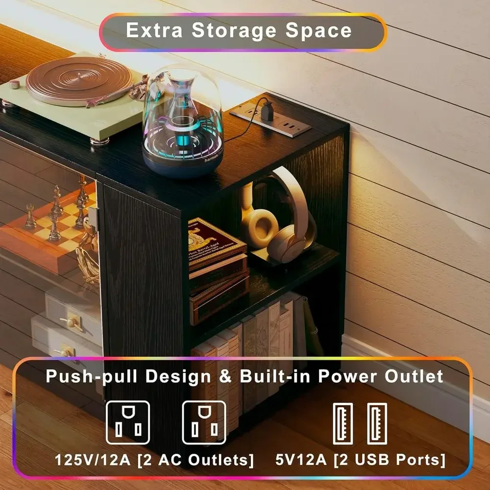 LED 조명이 있는 75인치 TV 스탠드, 5개의 개방 - Woodworking Tv 리뷰 및 가격